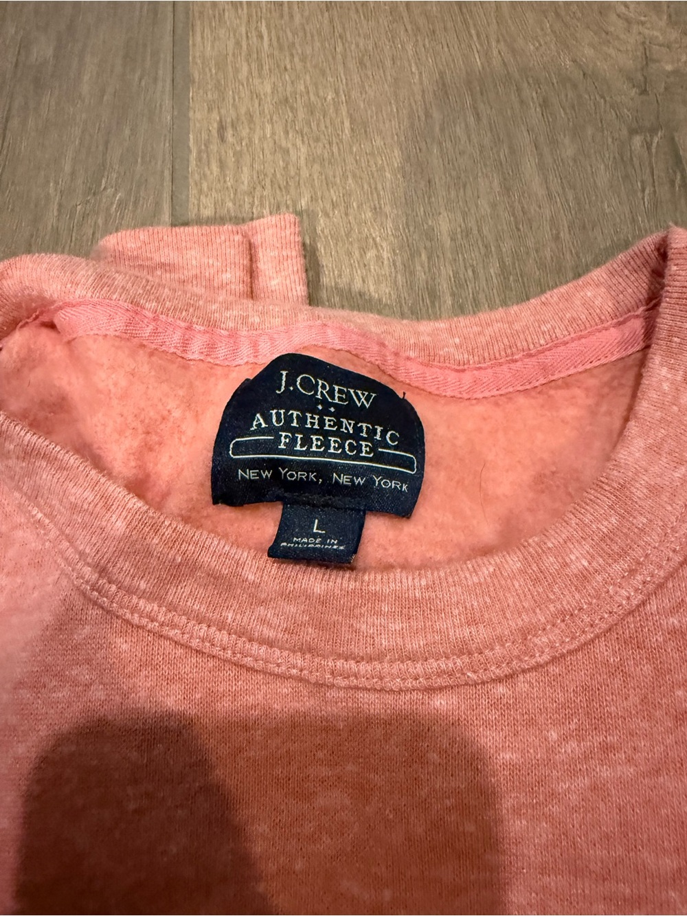 J. Crew Kids Coral Pink Fleece Crewneck Sweatshirt